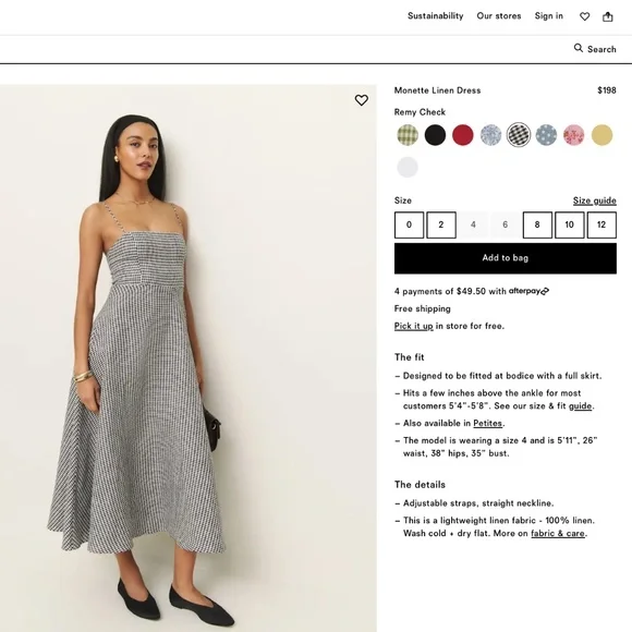 Reformation Monette Linen Dress - Picture 7 of 7